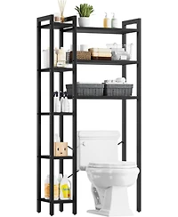 Over The Toilet Storage with 8-Titer Shelf, Mass-Storage Side Storage Open Rack
