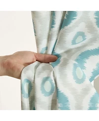 Hlc.me Tanner Ogee Ikatt Damask Patterned Window Grommet Curtains Bedroom