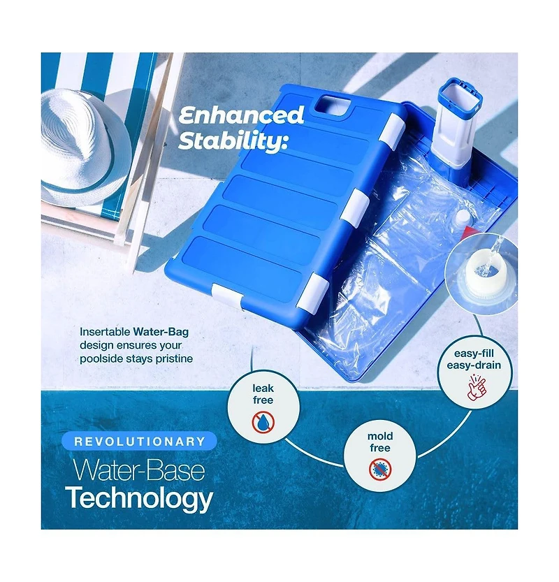 Pool Basketball Hoop 33"x25"x54" – Revolutionary Water Base and Storage System, Large Backboard, Pool Toys Basketball Game with 4 Adjustable Height, 2