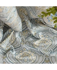 Hlc.me Messina Paisley Damask Patterned Window Back Tab Rod Pocket Curtains Bedroom