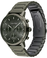 Calvin Klein Men's Gauge Ionic Plated Barley Green Steel Bracelet Watch, 41mm