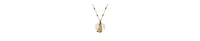 2028 Mop Heart Cat Pendant Necklace