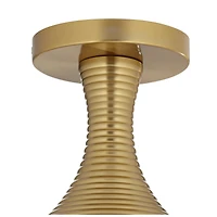 Possini Euro Design Jaime 7 3/4" Mid Century Modern Semi Flush-Mount Ceiling Light Fixture Kitchen Foyer Globe Warm Brass Finish