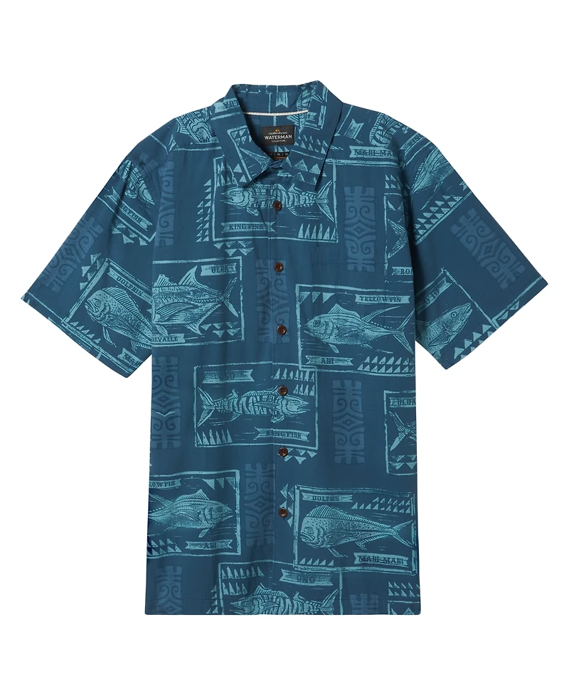 Quiksilver Waterman Men's Block Fish Woven Shirt