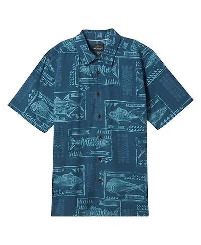 Quiksilver Waterman Men's Block Fish Woven Shirt