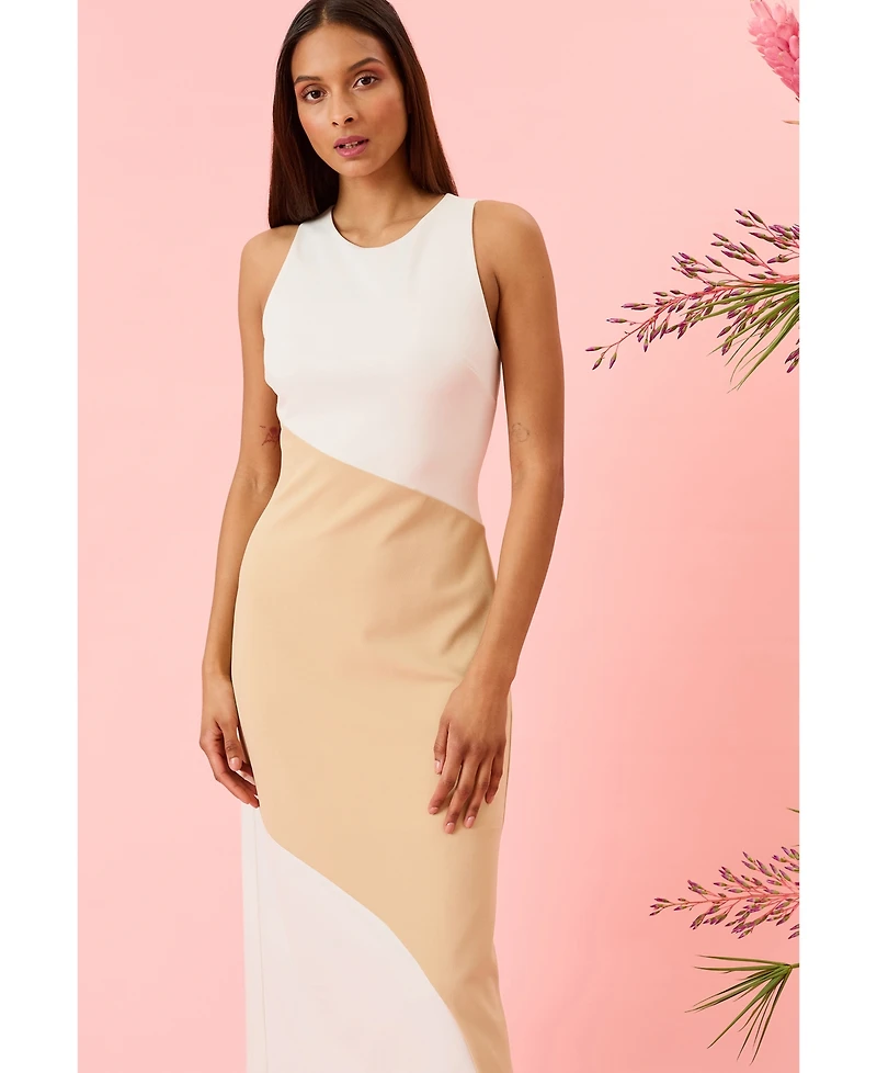 Donna Morgan Women's Colorblocked A-Line Dress