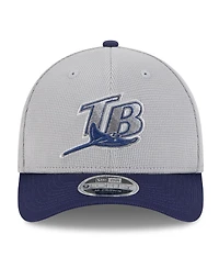 New Era Men's Gray/Navy Tampa Bay Rays 2025 Batting Practice 9FORTY M-Crown Adjustable Hat