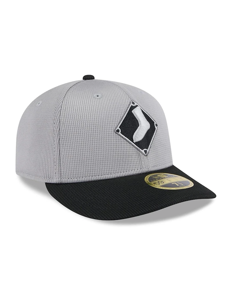 New Era Men's Gray/ Chicago White Sox 2025 Batting Practice Low Profile 59FIFTY Fitted Hat