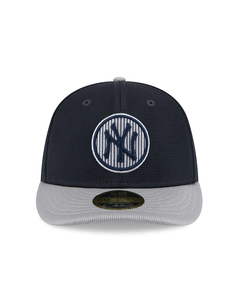 New Era Men's Gray/Navy New York Yankees 2025 Batting Practice Low Profile 59FIFTY Fitted Hat