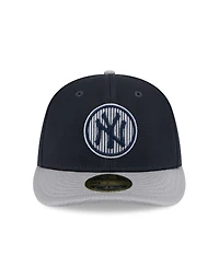 New Era Men's Gray/Navy New York Yankees 2025 Batting Practice Low Profile 59FIFTY Fitted Hat