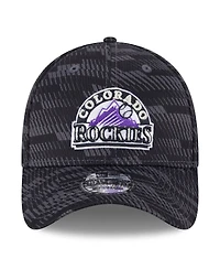 New Era Men's Black Colorado Rockies 2025 Mlb Clubhouse 39THIRTY Flex Hat
