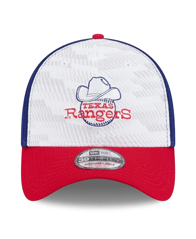 New Era Men's Royal/Red Texas Rangers 2025 Mlb Clubhouse 39THIRTY Flex Hat