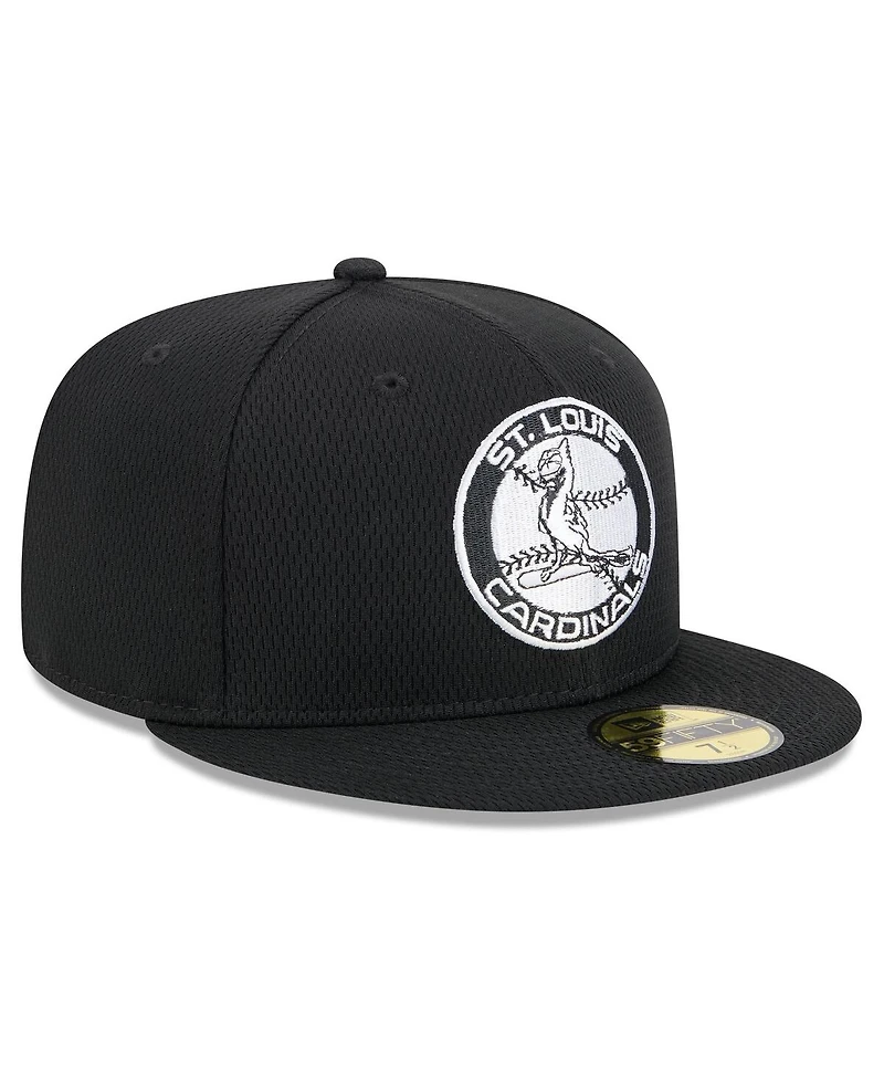New Era Men's Black St. Louis Cardinals 2025 Mlb Clubhouse 59FIFTY Fitted Hat