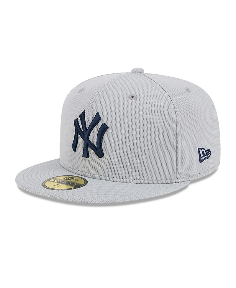 New Era Men's Gray York Yankees 2025 Mlb Clubhouse 59FIFTY Fitted Hat
