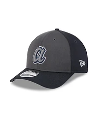 New Era Men's Gray/Navy Atlanta Braves 2025 Batting Practice 9FORTY M-Crown Adjustable Hat