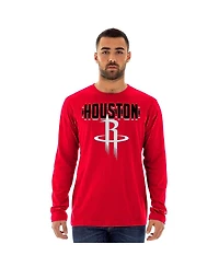 New Era Men's Red Houston Rockets 2024/25 City Edition Long Sleeve T-Shirt