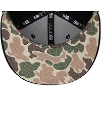 New Era Men's Black Toronto Blue Jays Troop Chant Camo Undervisor 59FIFTY Fitted Hat