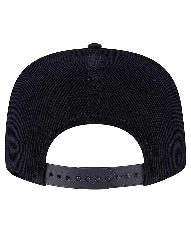 New Era Men's Black Los Angeles Angels Corduroy Filigree Golfer Adjustable Hat