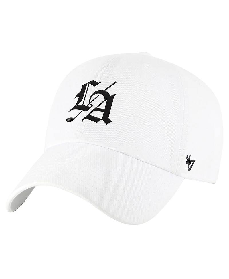47 Brand Men's White Tgl Los Angeles Golf Club Clean Up Adjustable Hat