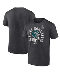 Fanatics Men's Heather Charcoal Philadelphia Eagles Super Bowl Lix Champions Big Tall Ring Season T-Shirt