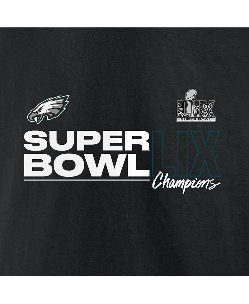 Fanatics Men's Black Philadelphia Eagles Super Bowl Lix Champions Big Tall Roster Autograph Signing T-Shirt