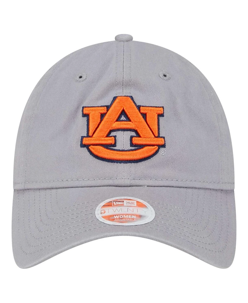 New Era Women's Gray Auburn Tigers Logo 9TWENTY Adjustable Hat