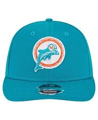 New Era Men's Aqua Miami Dolphins Main Low Profile 9FIFTY Snapback Hat