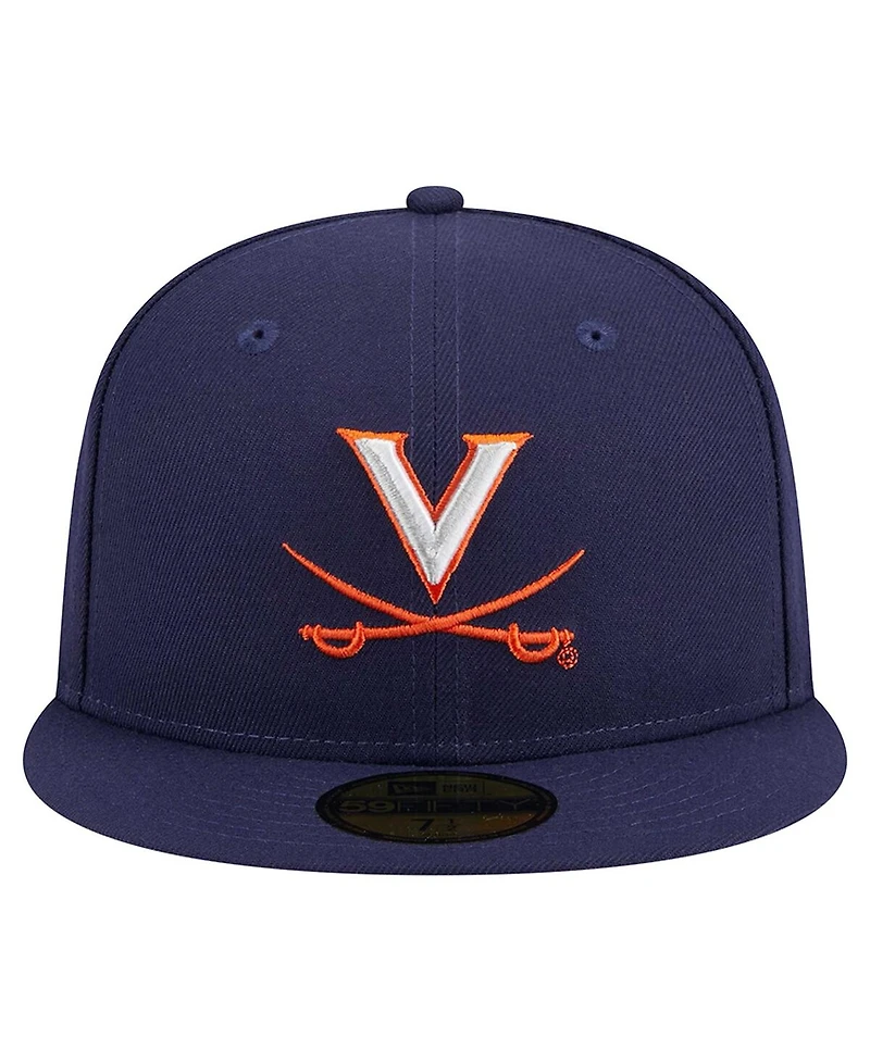 New Era Men's Navy Virginia Cavaliers 59FIFTY Fitted Hat