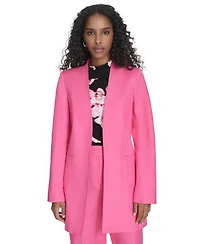 Calvin Klein Women's Open-Front Linen-Blend Blazer