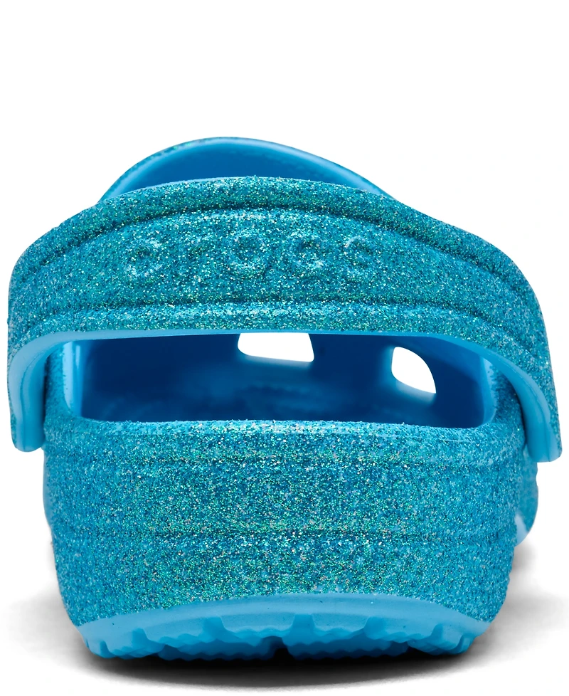 Crocs Little Girls Classic Glitter Clogs from Finish Line