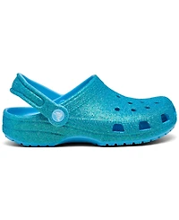 Crocs Little Girls Classic Glitter Clogs from Finish Line