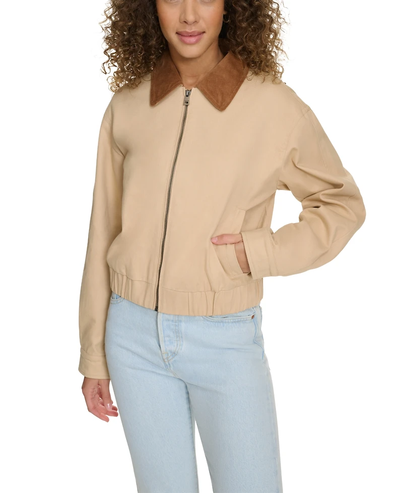 Levi's Women's Corduroy Collar Cotton Jacket