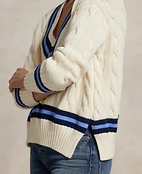 Polo Ralph Lauren Women's Cable-Knit Cotton Cricket Sweater