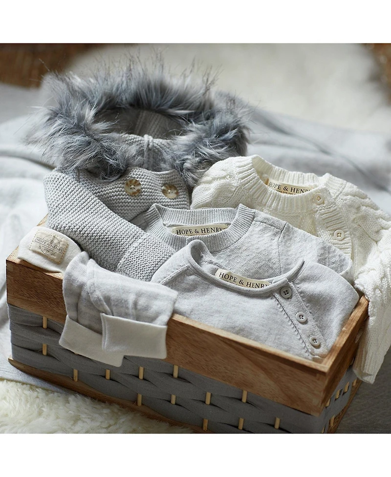 Hope & Henry Baby Boys Raglan Sweater Romper