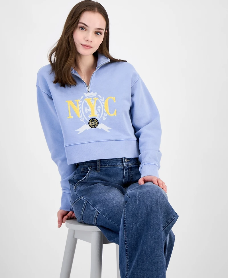 Tommy Jeans Women's Half-Zip Varsity Sweatshirt