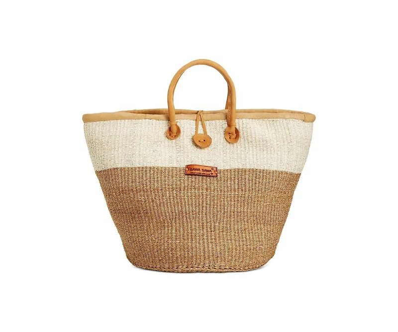 Earth Life Handwoven Sisal Straw Basket Tote