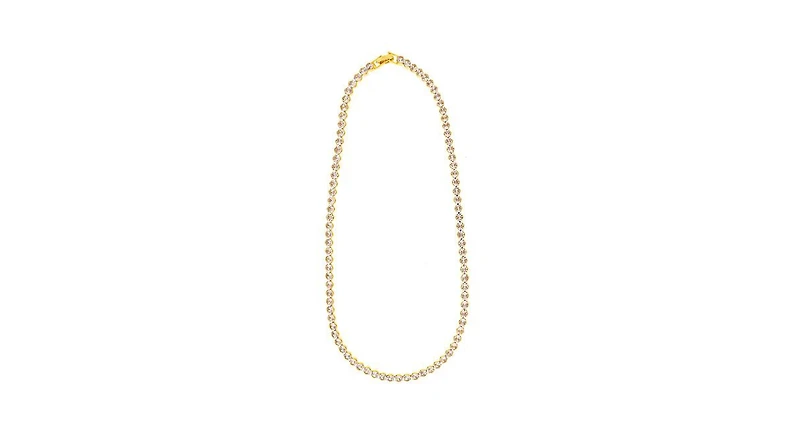 Cubic Zirconia Bezel Tennis Necklace