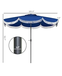 Outsunny 9FT Patio Umbrella Upf 30+ Vented Market Umbrella
