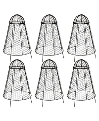 Chicken Wire Cloche Plant Protector with Removable Cover - 6-Pack