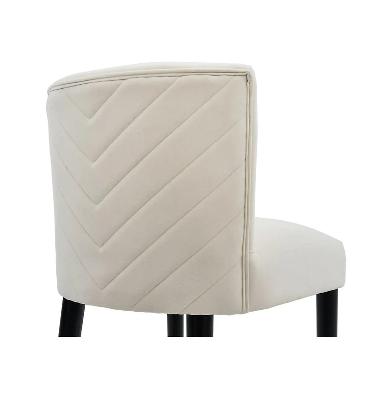 Set of 2 Modern 27 Inch Counter Stools with Upholstered Tufted Seat for Kitchen Island & Bar-The Pop Home