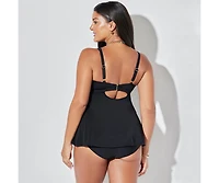 Swimsuits for All Women's Bra Crochet Underwire Tankini Top