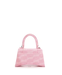 Pre-Owned Balenciaga Hourglass Top Handle Bag Bb Monogram Denim