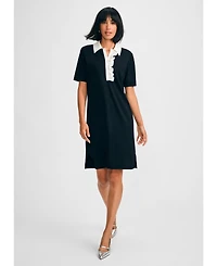 Isaac Mizrahi Women's Ruffle Shirt Dress