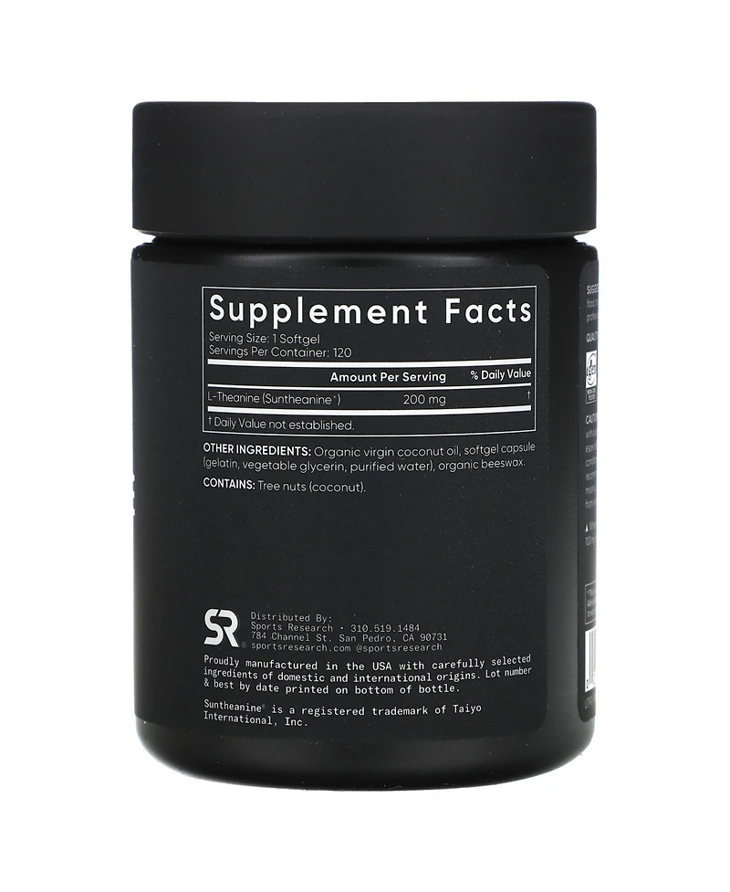 Sports Research L-Theanine 200 mg