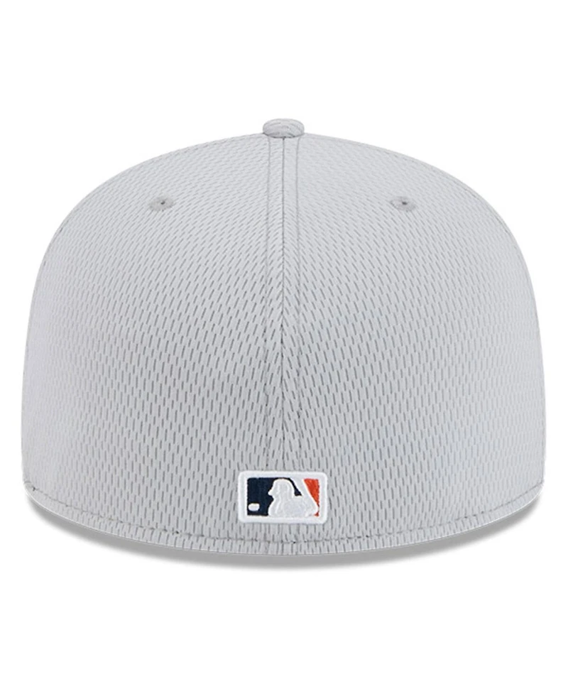 New Era Men's Gray Houston Astros 2025 Mlb Clubhouse 59FIFTY Fitted Hat