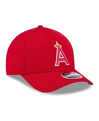 New Era Men's Red Los Angeles Angels 2025 Mlb Clubhouse 9FORTY Adjustable Hat
