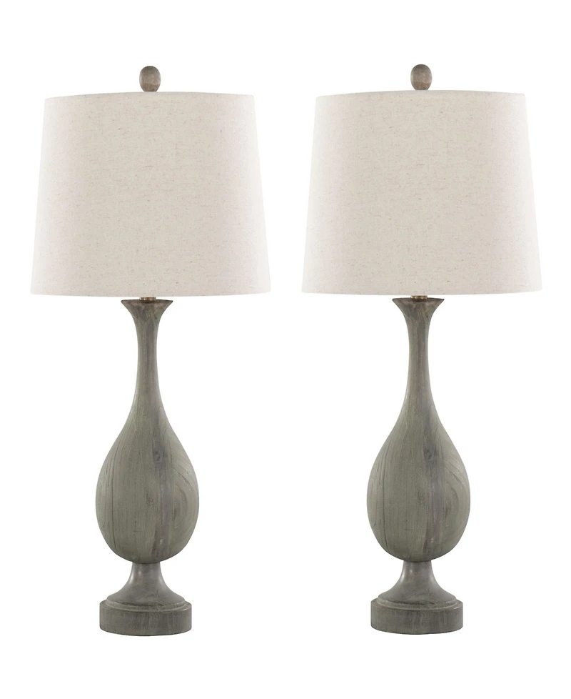 LumiSource Cipolla Poly 29" Polyresin Table Lamp, Set of 2