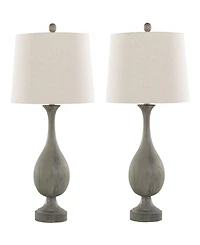LumiSource Cipolla Poly 29" Polyresin Table Lamp, Set of 2