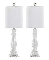 LumiSource Bishop 24" Glass Table Lamp, Set of 2