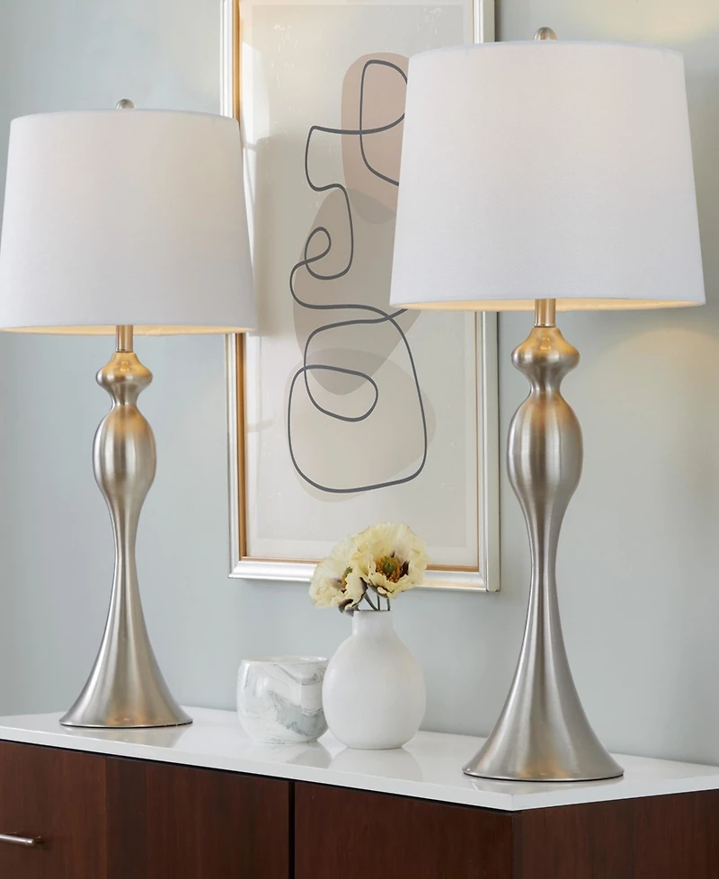 LumiSource Ashland 30" Metal Table Lamp, Set of 2